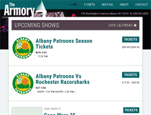 Tablet Screenshot of albanyarmory.com